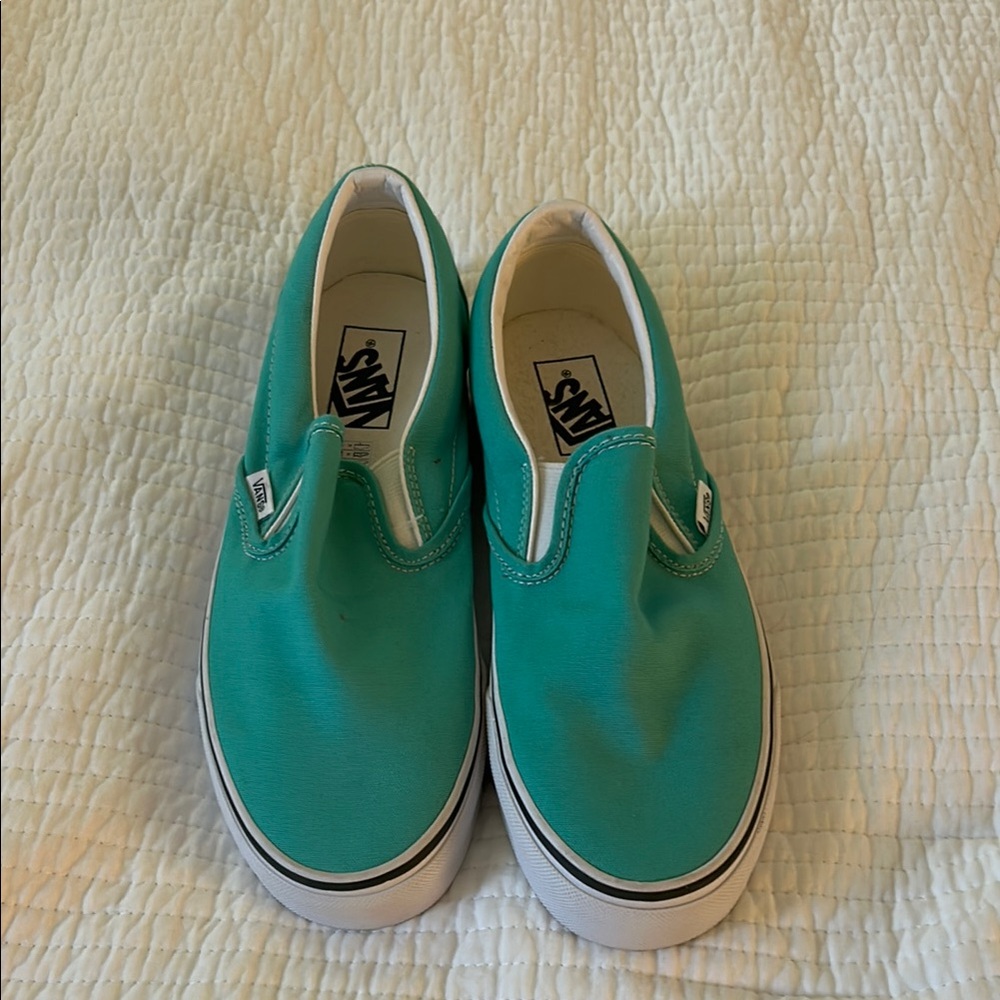 Vans Aqua/Teal Sneakers Classic Slip-On Style